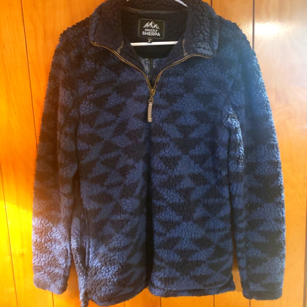 Blue grizzly sherpa jacket